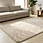 Shu cotton fleece rug, organic wavy curve tone-on-tone embossed carpet, non-slip washable mat for living room and bedroom